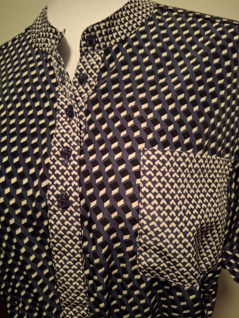 Sweet Smart Set Geometric Print  Elasticized Waist Dress. Ladies L. NWOT. - Picture 5 of 16